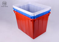 Коробок ящика большой твердой вложенности повторно использовать пластиковых, красный/голубой пластиковый тар для хранения