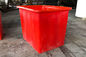 Красная сверхмощная пластиковая цистерна с водой повторно используя ящиков 160Л для рыб Фрам Аквапоник